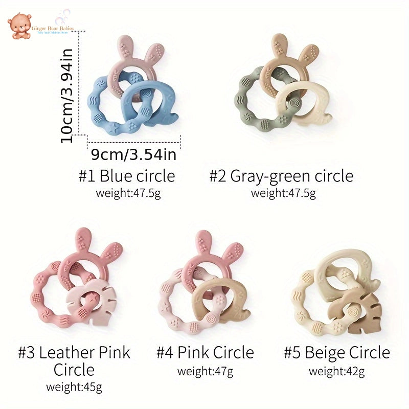 Food Grade Silicone Rabbit Teether - Soothes Teething Pain (0-3 Years)