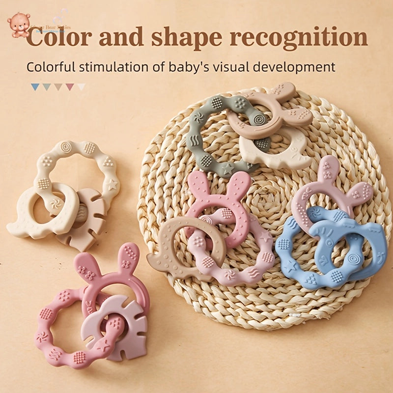 Food Grade Silicone Rabbit Teether - Soothes Teething Pain (0-3 Years)