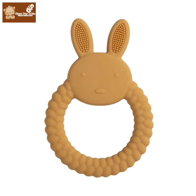 Silicone Teether Toy for Babies - Healthy Cartoon Rabbit Design - Food Grade - 0-3 Years