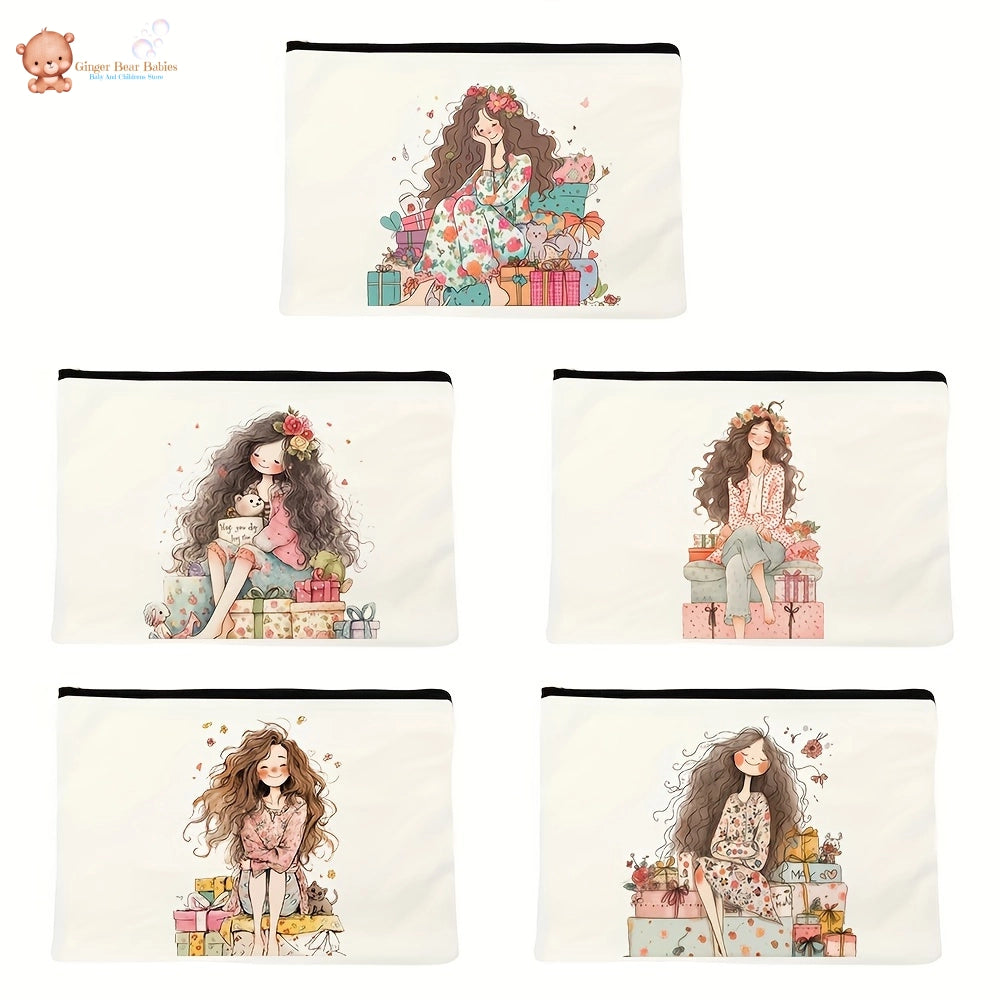 Stylish and Cute Canvas Cosmetic Bag - Perfect for Travel  or School