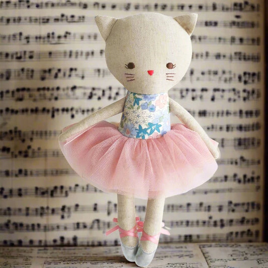 Alimrose Odette Kitty Ballerina  - 25cm Liberty Blue