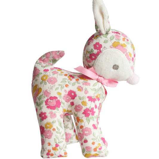 Alimrose Baby Deer Rattle - 16cm - Rose Garden