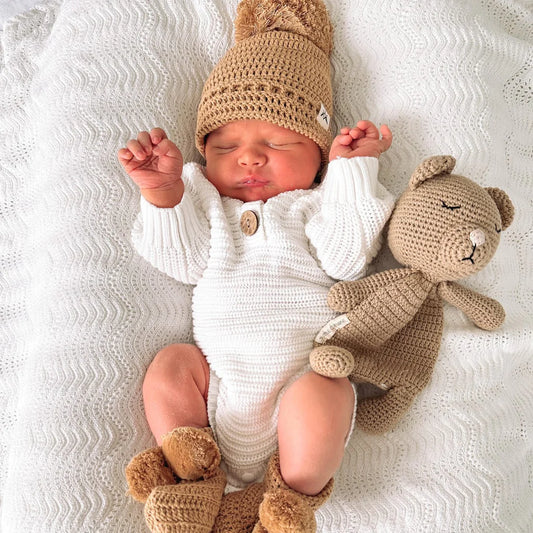 Newborn Textured Knitted Body Suit - Beautifully Soft